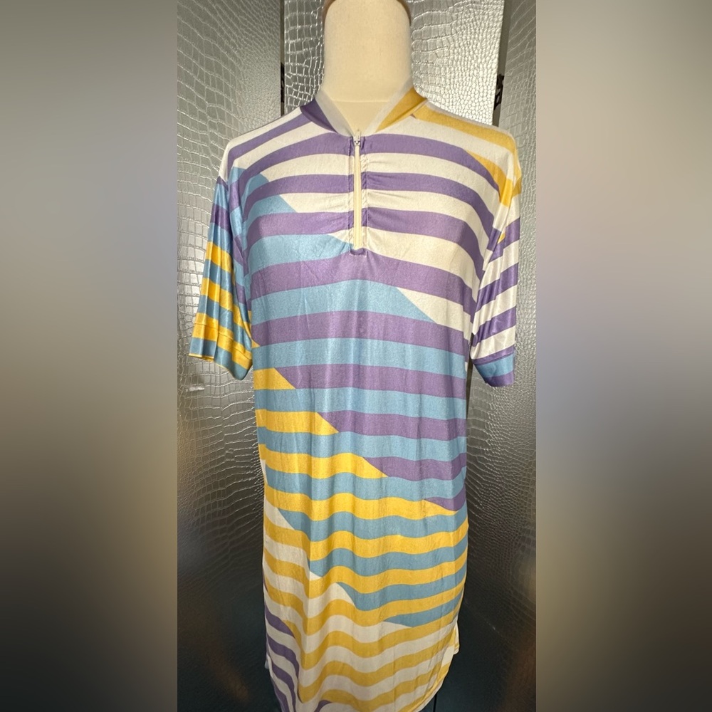 Performance Bike Shop Striped Multicolor Vintage Men's Jersey